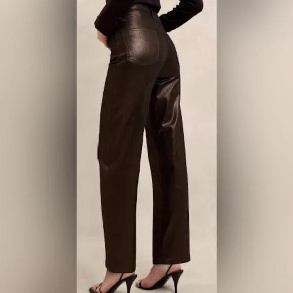 🌕🎇Bronze Shimmer High-Waisted Jeans - Picture 2 of 2